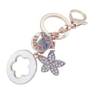 Fashionable Keychain/ Bag‎ Charm Forever Love with Five Leaf Clover Design